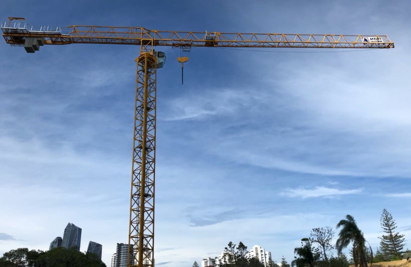 the versatile MCH 325 electro hydraulic luffing jib tower cranes for sale in australia